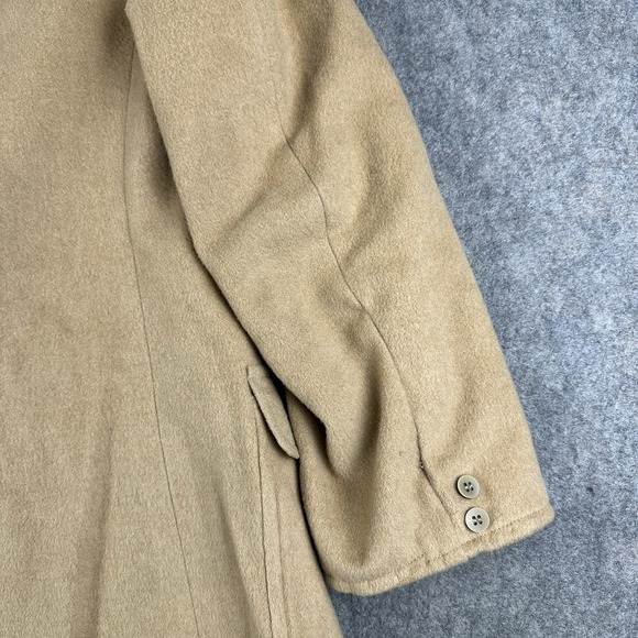 Brooks Brothers Blazer Mens 42S Beige 100% Camel Hair Coat Career Jacket USA - Picture 5 of 16